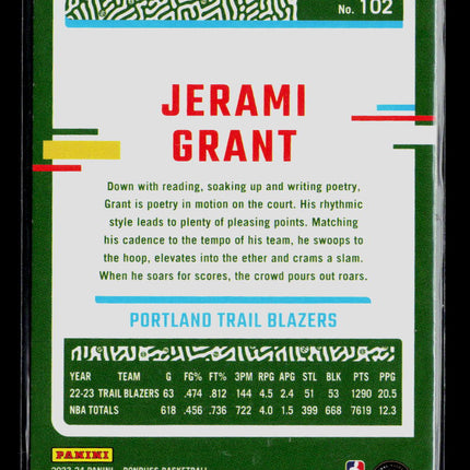 2023 Donruss Jerami Grant #102 Green Laser
