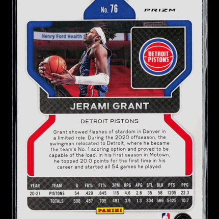 2021 Panini Prizm Jerami Grant #76 Red White Blue