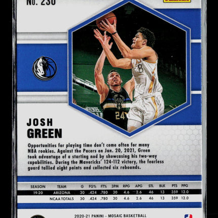 2021 Panini Mosaic Josh Green #230 RC orange