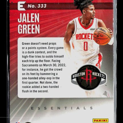 2022 Panini Chronicles Essentials Jalen Green #333 RC