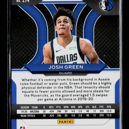 2021 Panini Prizm Josh Green #274 Red White Blue RC