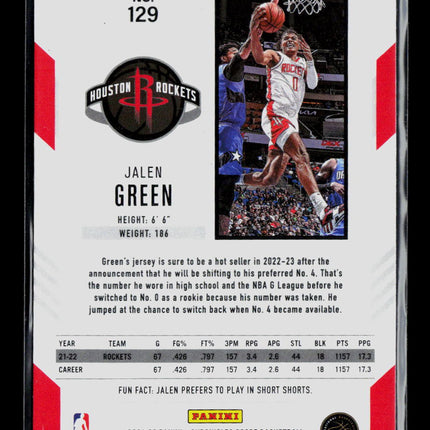 2022 Panini Chronicles Score Jalen Green #129 RC