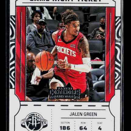 2023 Panini Contenders Basketball Jalen Green #17 Game Night Ticket