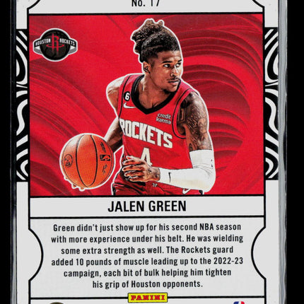 2023 Panini Contenders Jalen Green #17 Game Night Ticket