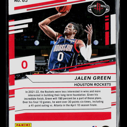 2022 Panini Chronicles Prestige Basketball Jalen Green #65 RC