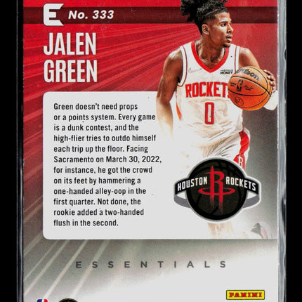 2022 Panini Chronicles Essentials Jalen Green #333