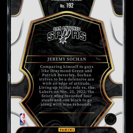 2023 Panini Select Jeremy Sochan #192 Blue RC