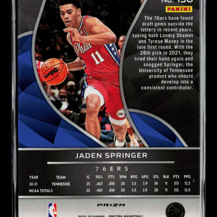 2022 Panini Spectra Basketball Jaden Springer #150 RC