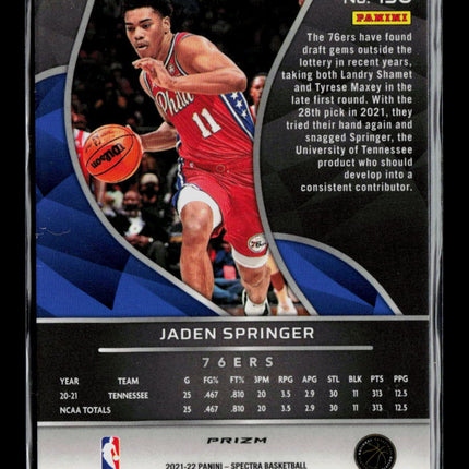 2022 Panini Spectra Jaden Springer #150 RC