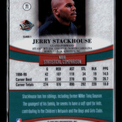 1999 Topps Gold Label Jerry Stackhouse #71 Class