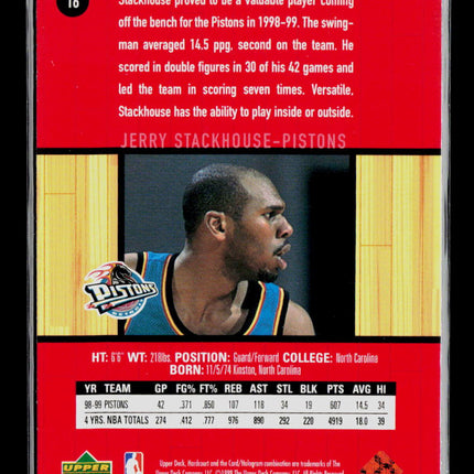 1999 Upper Deck Hardcourt Jerry Stackhouse #16