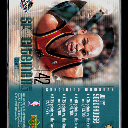 2000 Upper Deck SPx SPxciting Moments Jerry Stackhouse #S9