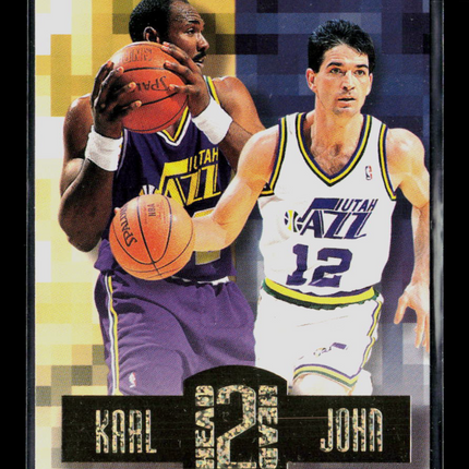 1996 SkyBox NBA Hoops Head to Head Karl Malone John Stockton #HH10