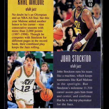 1996 SkyBox NBA Hoops Head to Head Karl Malone John Stockton #HH10