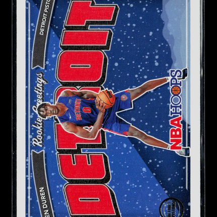 2022 Panini Hoops Rookie Greetings Jalen Duren #13