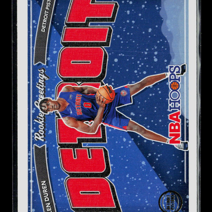 2022 Panini Hoops Rookie Greetings Jalen Duren #13