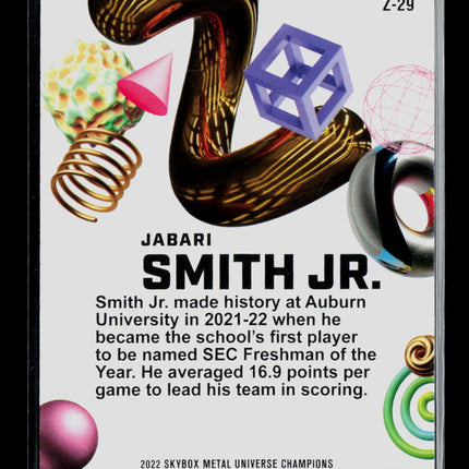 2022 SkyBox Metal Universe Champions Z-Force Jabari Smith Jr. #Z-29