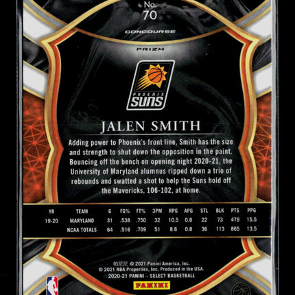 2021 Panini Select Basketball Jalen Smith #70 RC Blue Purple Ice