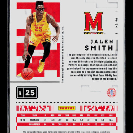 2020 Panini Contenders Draft Picks Jalen Smith #96 RC Auto