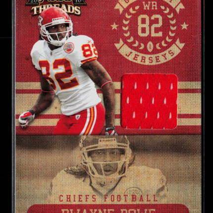 2010 Panini Threads Game Day Jerseys Dwayne Bowe #7 Jersey Patch 246/299