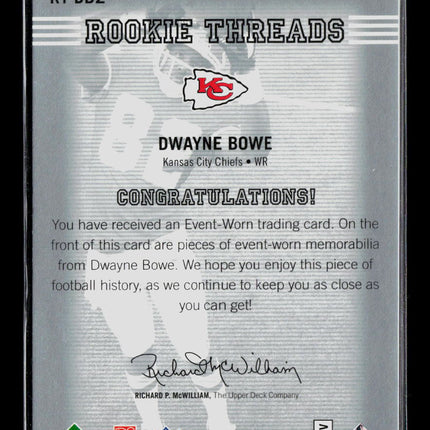 2007 SP Rookie Threads Dwayne Bowe #RT-DB2 Jersey