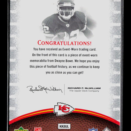 2007 Upper Deck Sweet Spot Dwayne Bowe #SS-BO Memorabilia Jersey
