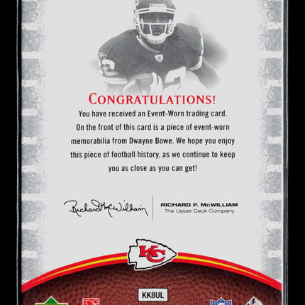2007 Upper Deck Sweet Spot Dwayne Bowe #SS-BO Jersey