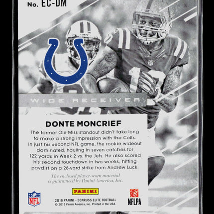 2016 Panini Donruss Elite Football Donte Moncrief #EC-DM Jersey