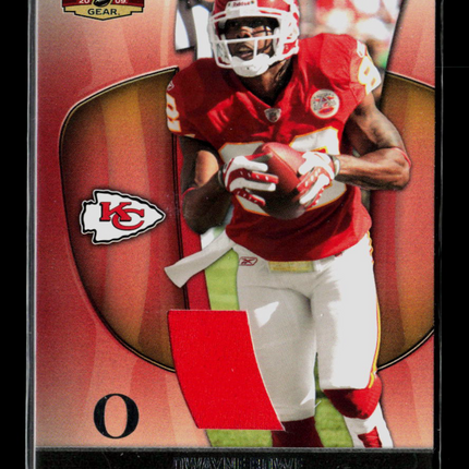 2009 Donruss Gridiron Gear Dwayne Bowe #31 Game-Worn Jersey Memorabilia 068/100