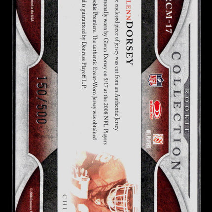 2008 Donruss Playoff Threads Rookie Collection Glenn Dorsey #RCM-17 Jersey /500