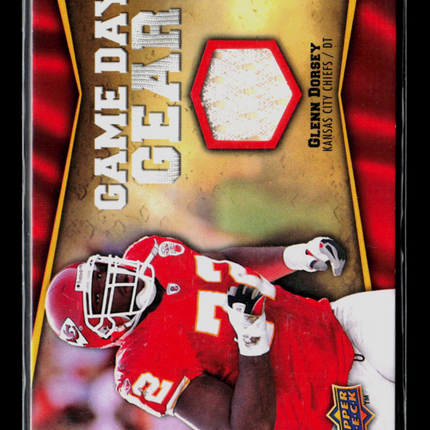 2009 Upper Deck Football Game Day Gear Glenn Dorsey #NFL-DO Event-Worn Jersey
