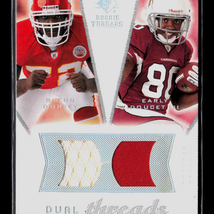 2008 Upper Deck SP Rookie Threads Dual Threads Glenn Dorsey Early Doucet Jersey