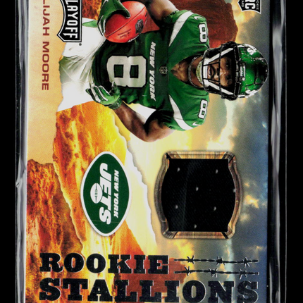 2021 Panini Playoff Rookie Stallions Elijah Moore #RS-EMO RC Jersey