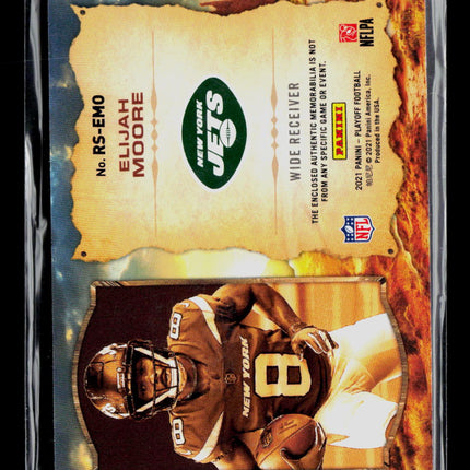 2021 Panini Playoff Rookie Stallions Elijah Moore #RS-EMO RC Jersey