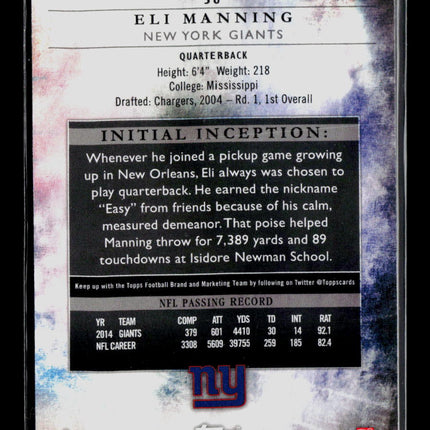 2015 Topps Inception Eli Manning #36 33/75