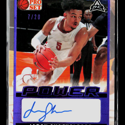 2022 Leaf Pro Set Power Jaden Shackelford #BA-JS2 Purple RC 7/20 Auto
