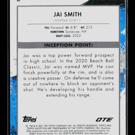 2021 Topps Inception Jai Smith #80 Blue RC 085/199