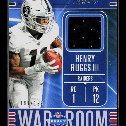 2020 Panini Absolute Football War Room Henry Ruggs III #WM-18 190/199 Jersey