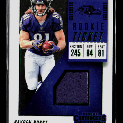 2018 Panini Contenders Football Hayden Hurst #RTS-8 Jersey
