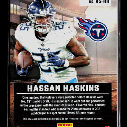 2022 Panini Zenith Rookie Stallions Hassan Haskins #RS-HH Jersey