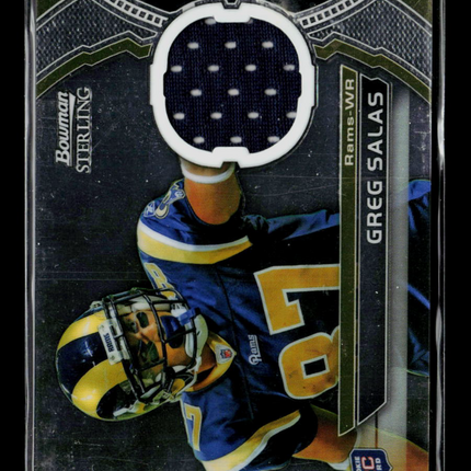 2011 Bowman Sterling Greg Salas #BSR-GS RC Authentic Player-Worn Relic Jersey