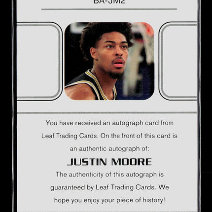 2022 Leaf Draft Justin Moore #BA-JM2 RC Auto