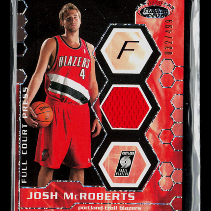 2007 Topps Stadium Club Josh McRoberts #FCPR-JM Relic 032/499 Jersey