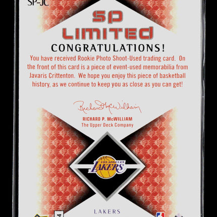 2008 Upper Deck SP Rookie Edition SP Limited Javaris Crittenton #SP-JC Jersey