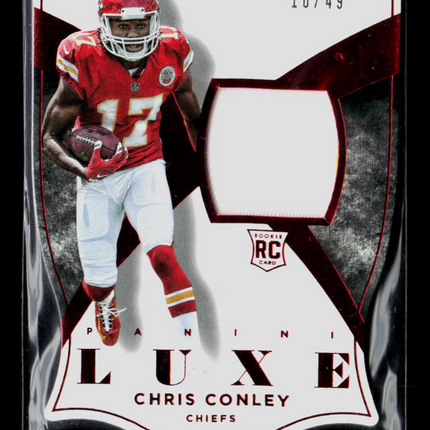 2016 Panini Luxe Football Chris Conley #82 RC 10/49 Jersey