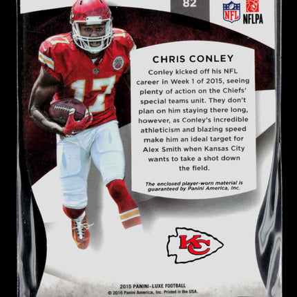 2016 Panini Luxe Football Chris Conley #82 RC 10/49 Jersey