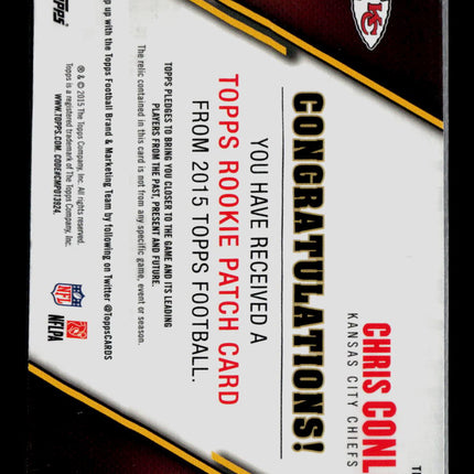 2015 Topps Football Chris Conley #TRP-CC Player-Worn Jersey RC Rookie Patch Card