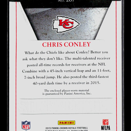 2015 Panini Crown Royale Silhouettes Chris Conley #207 Jersey  /299 RC