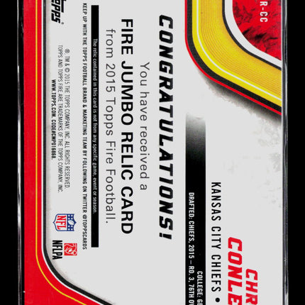 2015 Topps Fire Chris Conley #FJR-CC Relic Jersey