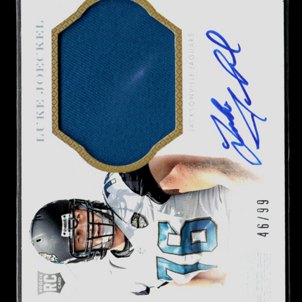 2014 Panini National Treasures Luke Joeckel #303 46/99 Autograph Patch RC Auto